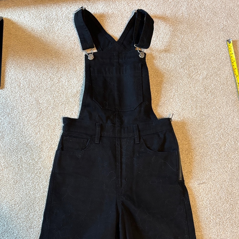 Levi’s Baggy/Wide Leg Black Cotton High Waist Overalls